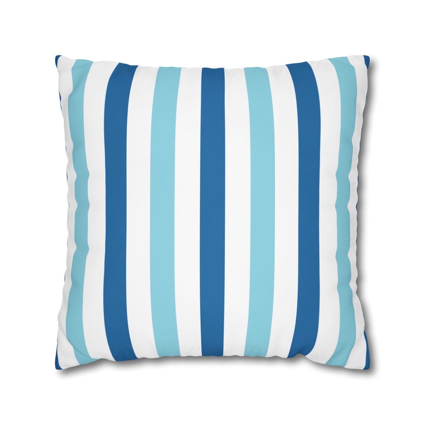 Coastal Striped Pillowcase, Beach Decor, Nautical Home Accessories, Throw Pillow Cover, Living Room Cushion Cover