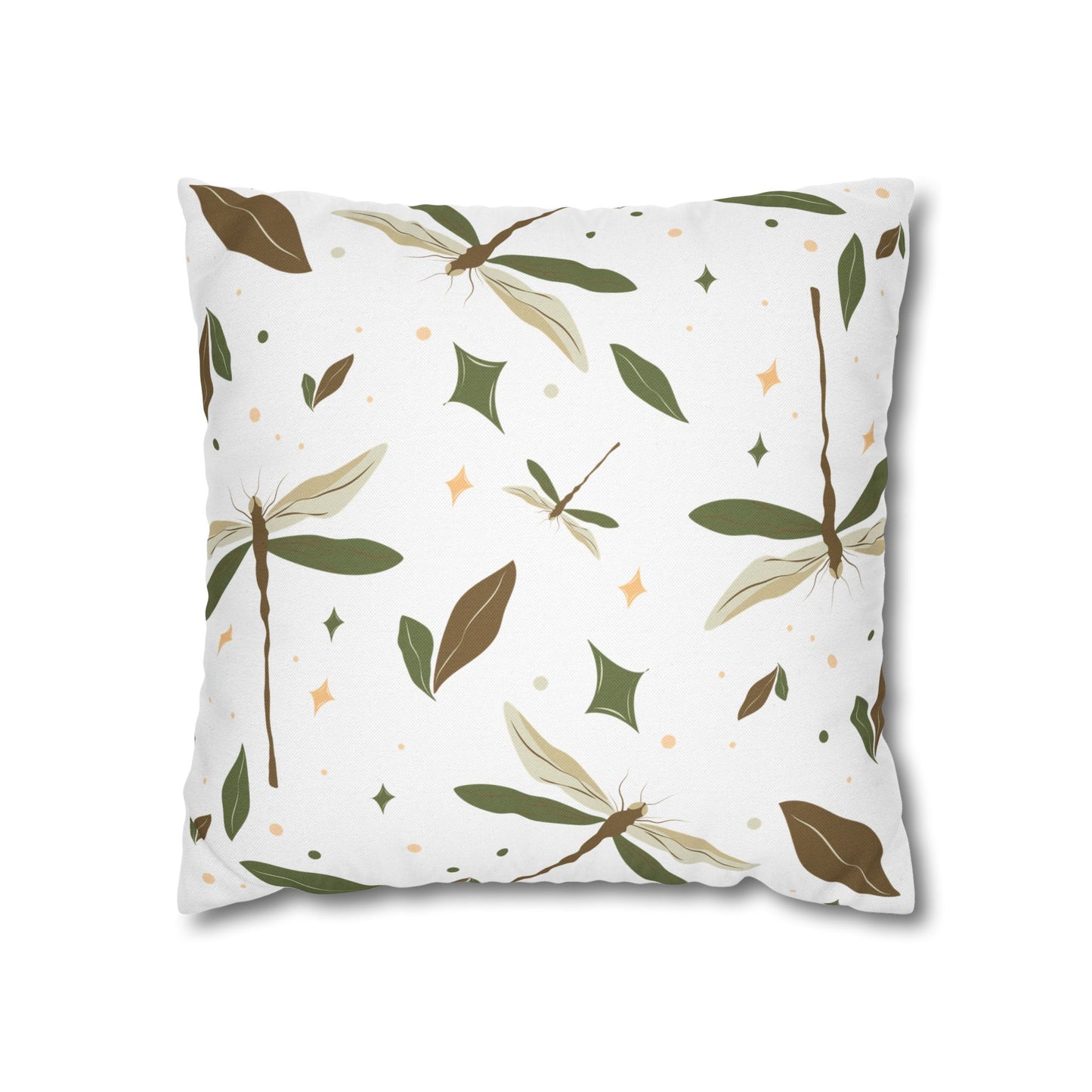 Nature-Inspired Square Pillowcase | Cozy Home Decor, Botanical Throw Pillow, Spring Gift, Living Room Accent, Floral Cushion Cover