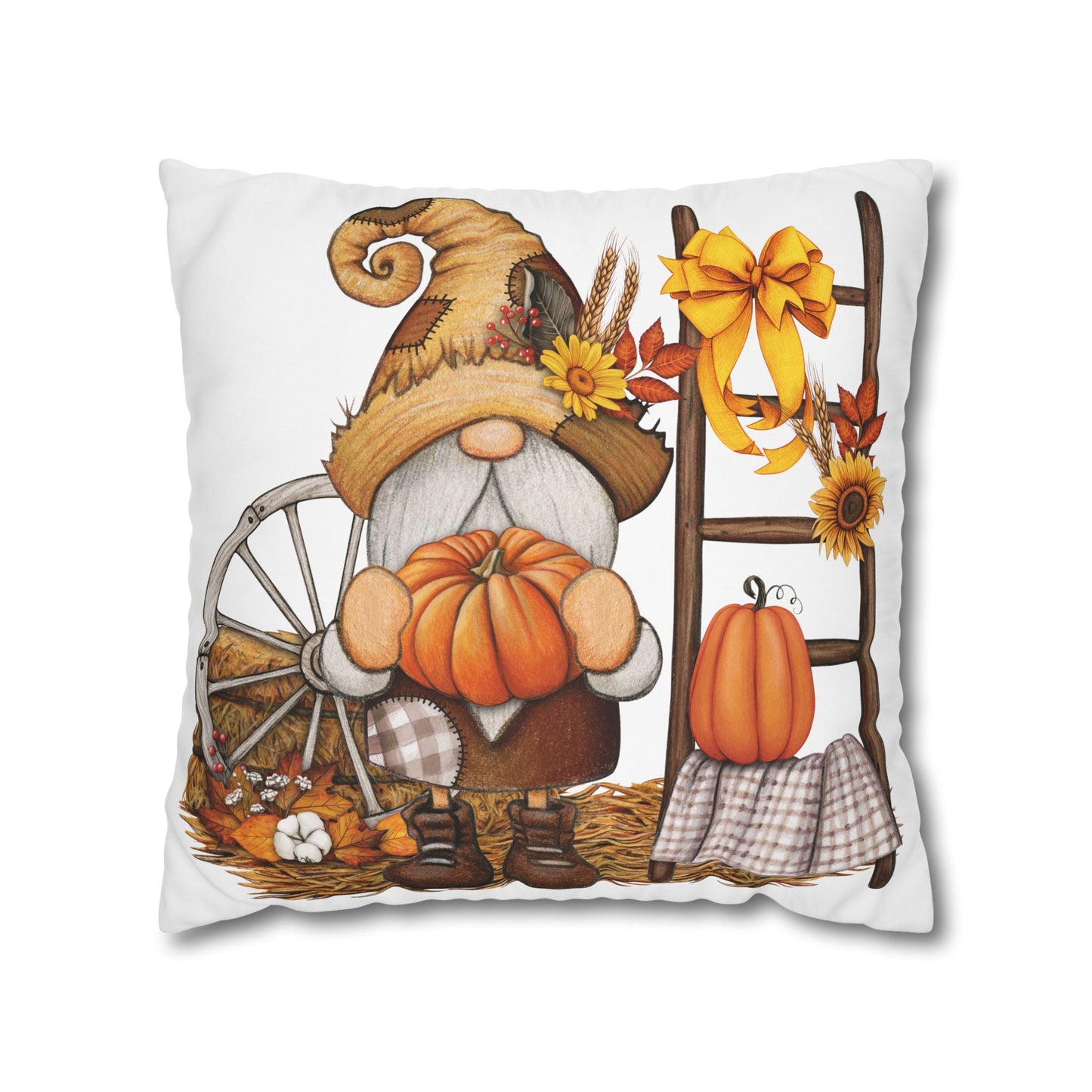 Autumn Gnome Pillowcase, Fall Home Decor, Cozy Throw Pillow Cover, Seasonal Cushion, Thanksgiving Gift Idea, Farmhouse Decor