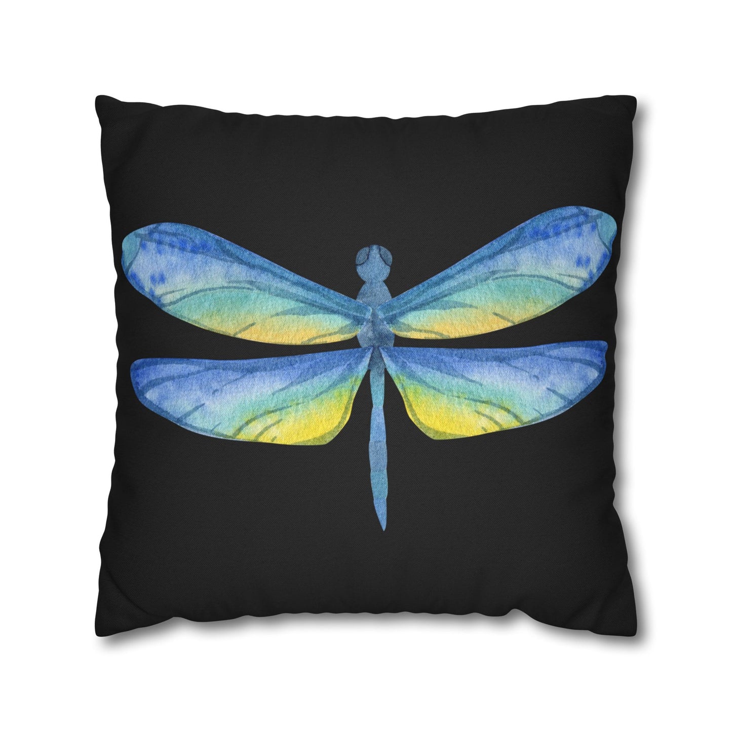 Blue Dragonfly Decorative Pillowcase, Nature Decor, Home Accent, Gift, Cozy Living Room, Spring Decor, Nature Lover's Gift