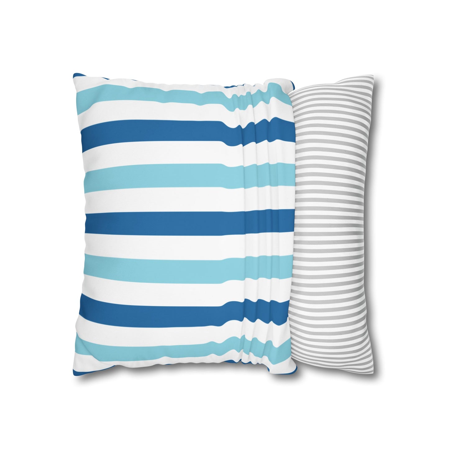 Coastal Striped Pillowcase, Beach Decor, Nautical Home Accessories, Throw Pillow Cover, Living Room Cushion Cover