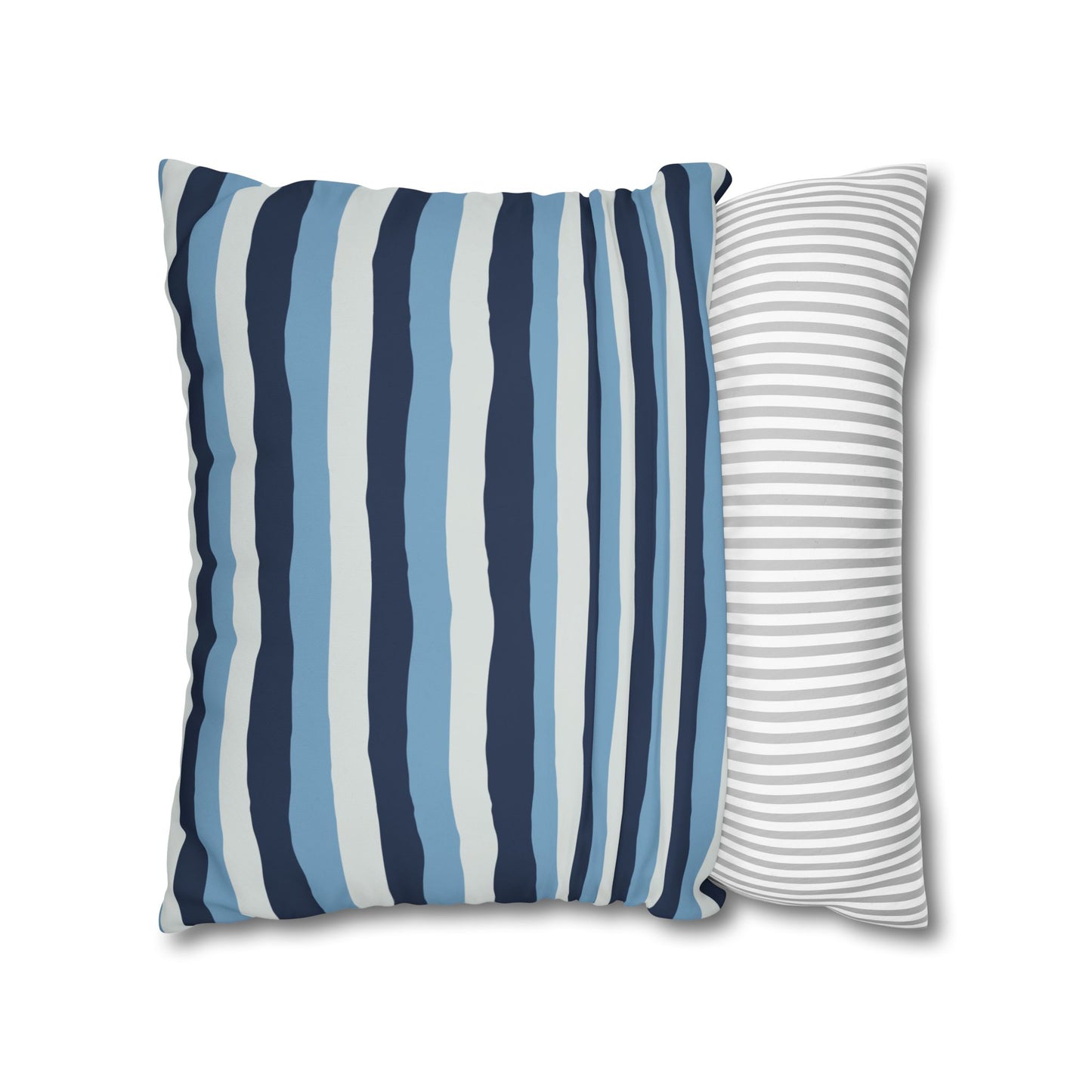 Nautical Striped Pillowcase, Cozy Decorative Throw Pillow, Beach House Decor, Summer Home Accent, Unique Gift Idea