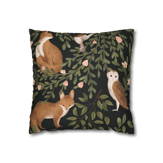 Little Fox & Owl – Woodland Charm Pillow Case