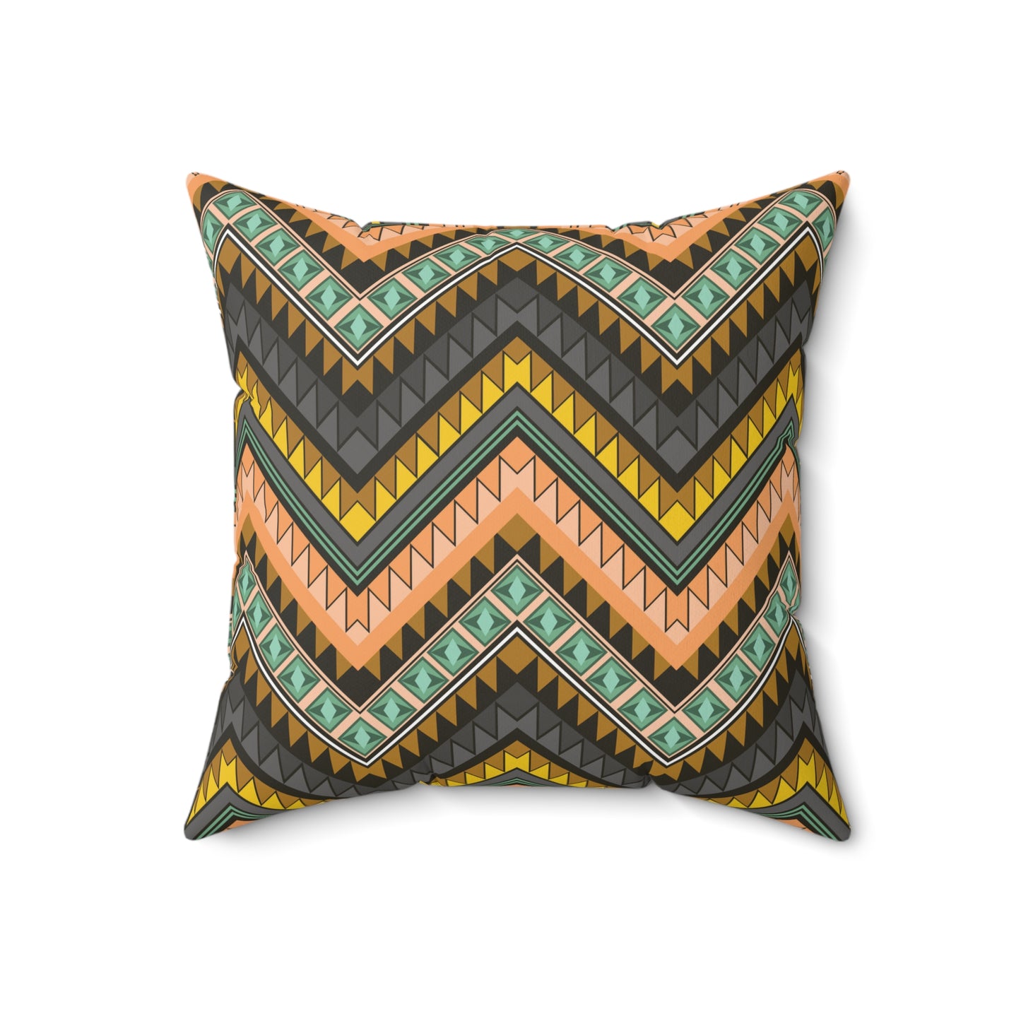 Rustic Stag Throw Pillow – Mustard Yellow Accent