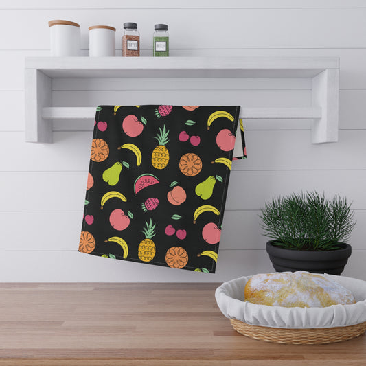 Fruitful Whimsy: A Tea Towel Delight - Black - FWTT