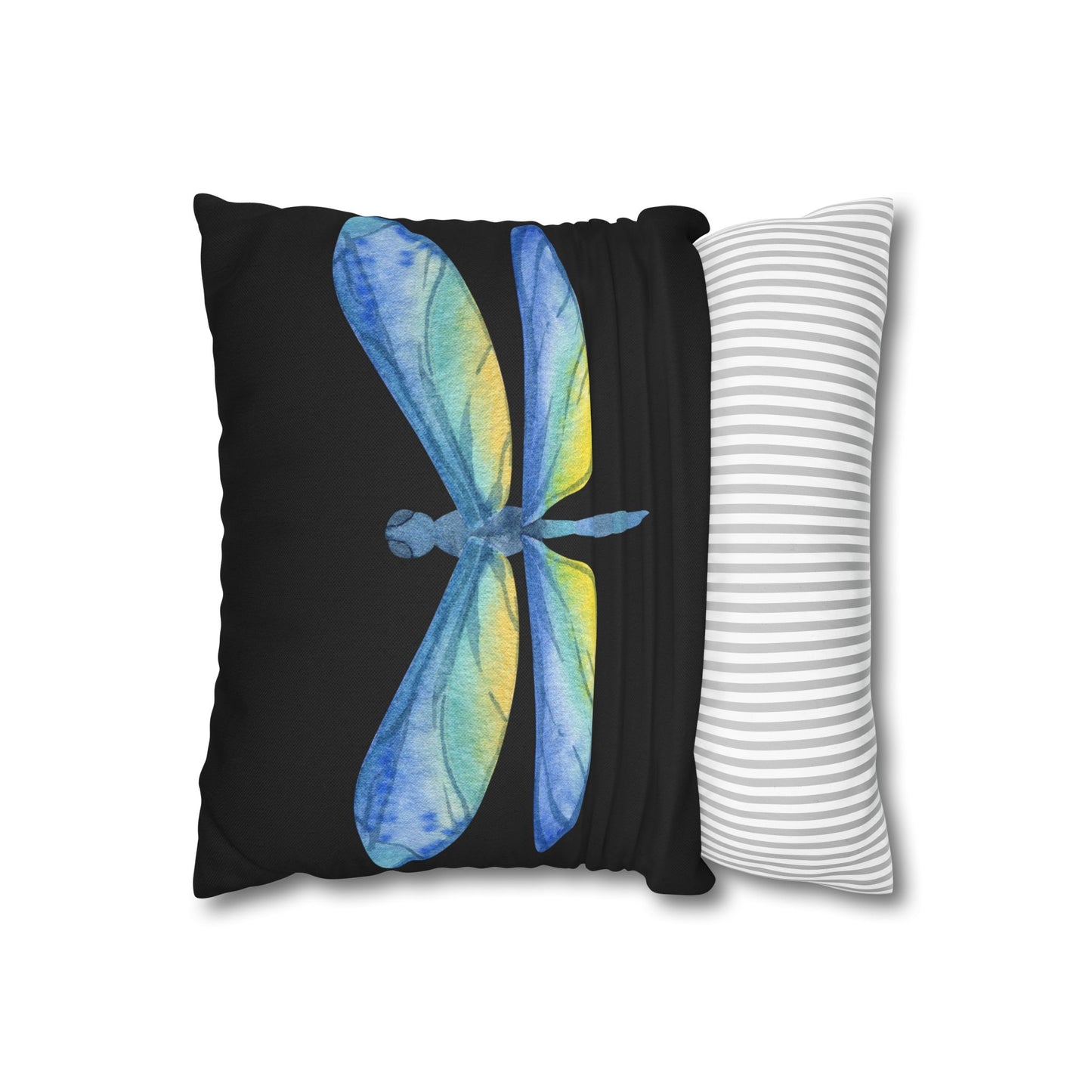 Blue Dragonfly Decorative Pillowcase, Nature Decor, Home Accent, Gift, Cozy Living Room, Spring Decor, Nature Lover's Gift
