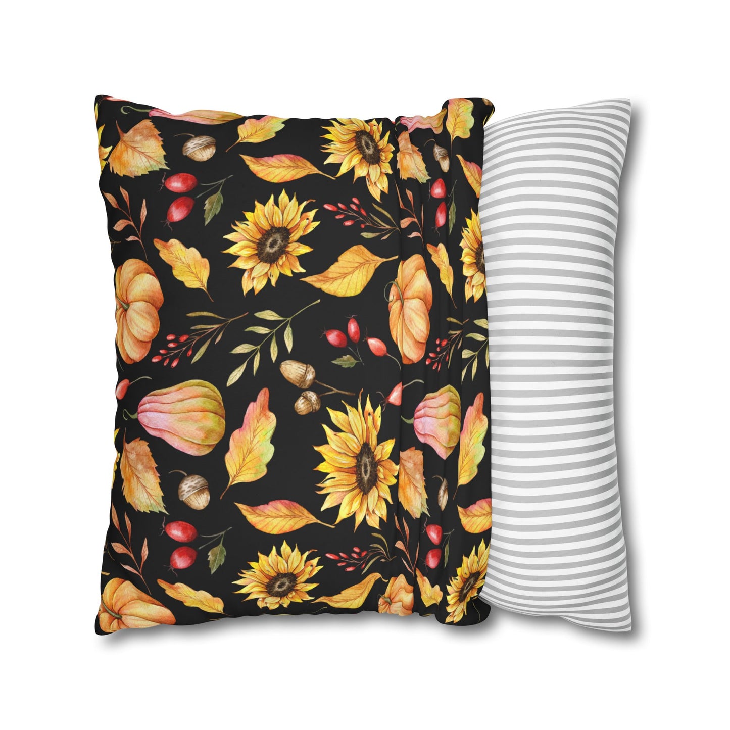 Autumn Floral Pillowcase, Cozy Fall Decor, Pillow Cover for Home, Thanksgiving Gift, Harvest Decor, Couch Throw Pillow