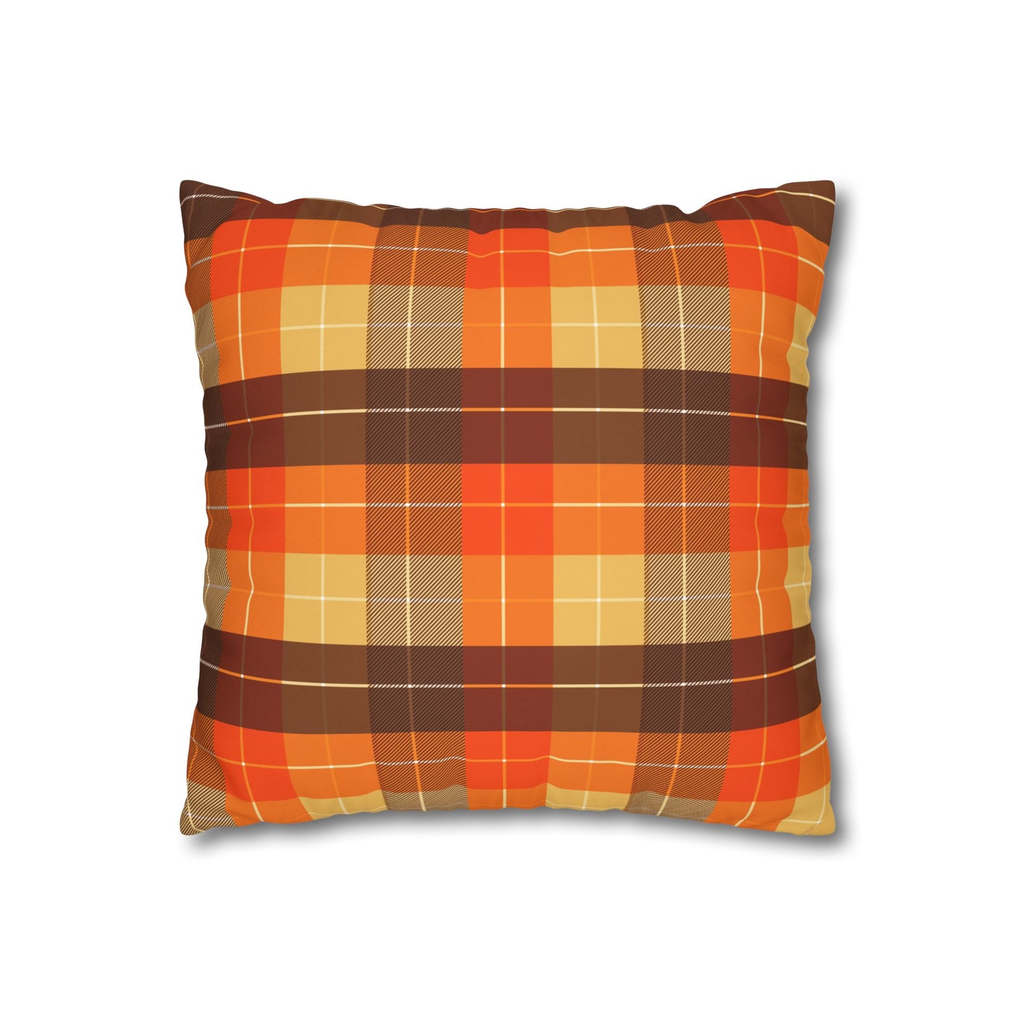 Autumn Plaid Pillowcase, Cozy Home Decor, Seasonal Accent, Thanksgiving Decoration, Comfortable Throw Pillow, Fall Vibes