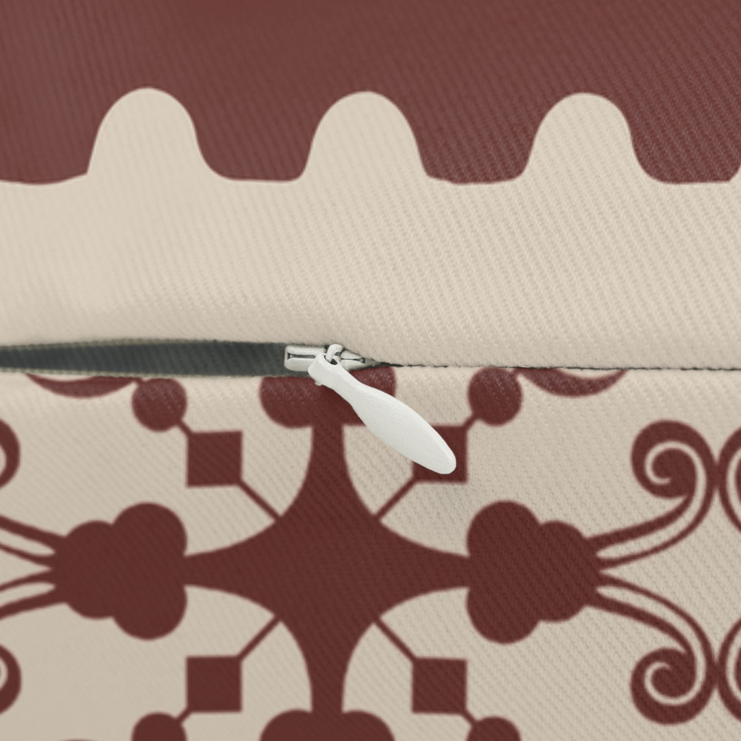 Vintage Burgundy and Blush Dragonfly & Floral Pattern Lumbar Pillow – Rustic Boho