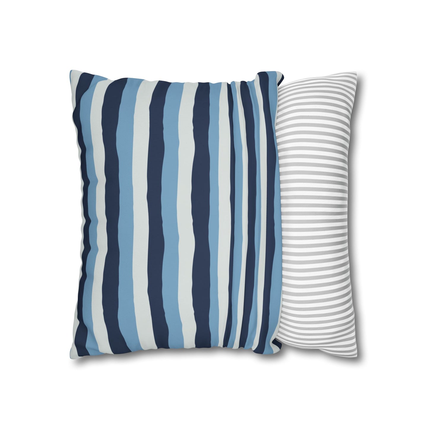 Nautical Striped Pillowcase, Cozy Decorative Throw Pillow, Beach House Decor, Summer Home Accent, Unique Gift Idea