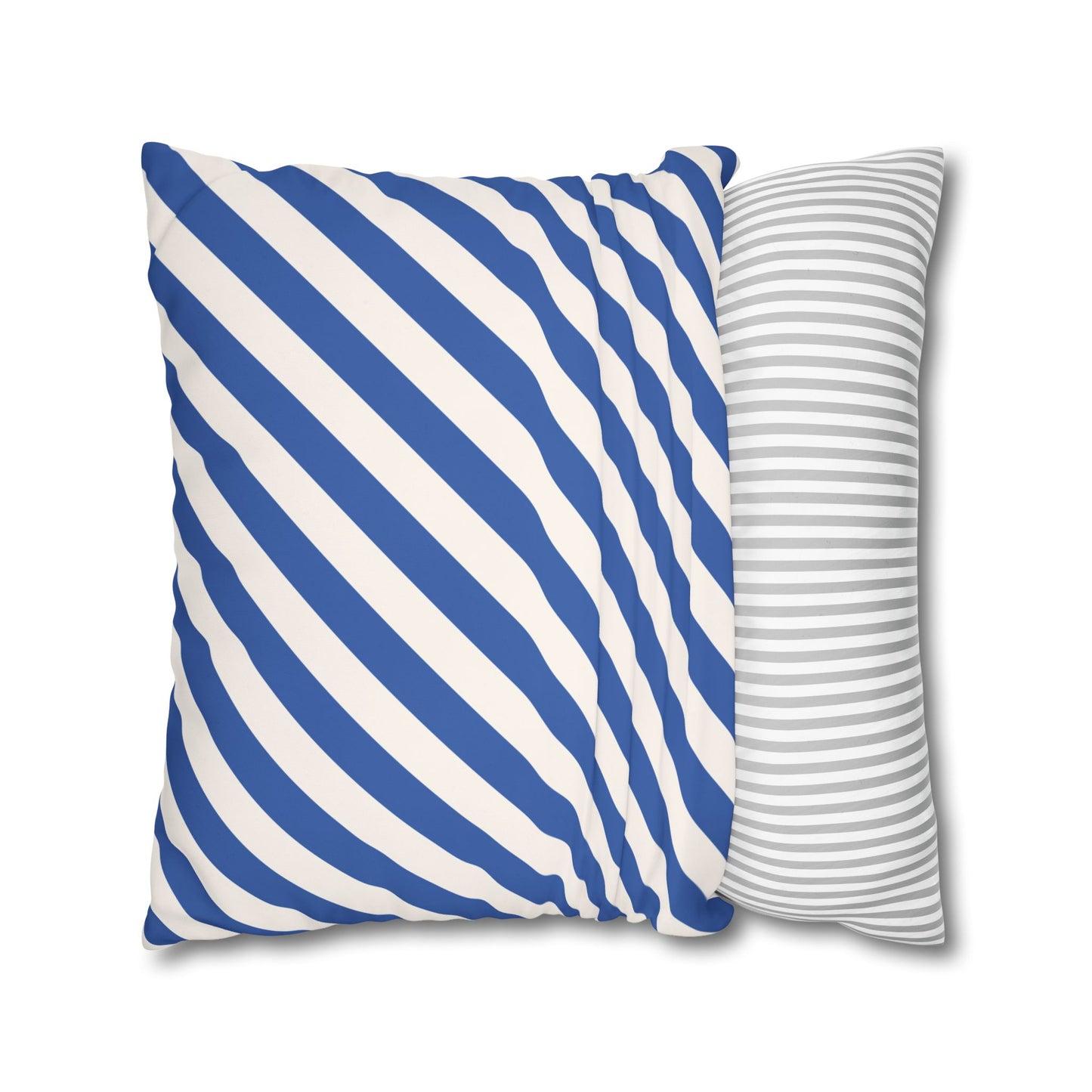 Nautical Striped Pillowcase, Coastal Decor Pillow Cover, Blue and White Throw Pillow, Beach House Accent, Home Gift Idea