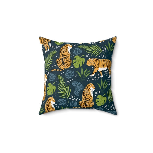 Faux Suede Animal Print Pillow, Jungle Decor, Home Accent, Cat Lovers Gift, Boho Style Throw Cushion, Animal Lover's Home