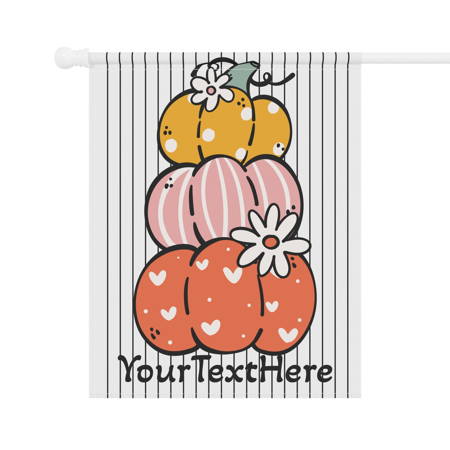 Garden Banner, Fall Pumpkin Decoration, Personalized Garden Flag, Outdoor Home Decor, Autumn Harvest Yard Sign, Custom Name Garden Sign