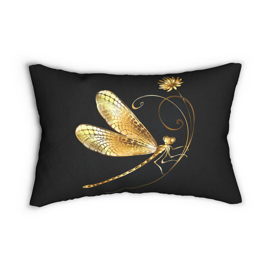 Elegant Gold Dragonfly Lumbar Pillow | Cozy Home Decor, Unique Gift for Nature Lovers, Floral Accent, Stylish Cushion, Living Room [...]