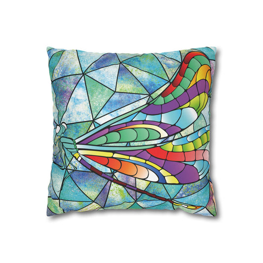 Elegant Dragonfly Pillowcase, Nature Decor, Home Accent, Cozy Living, Artisanal Gift, Butterfly Gifts, Boho Home