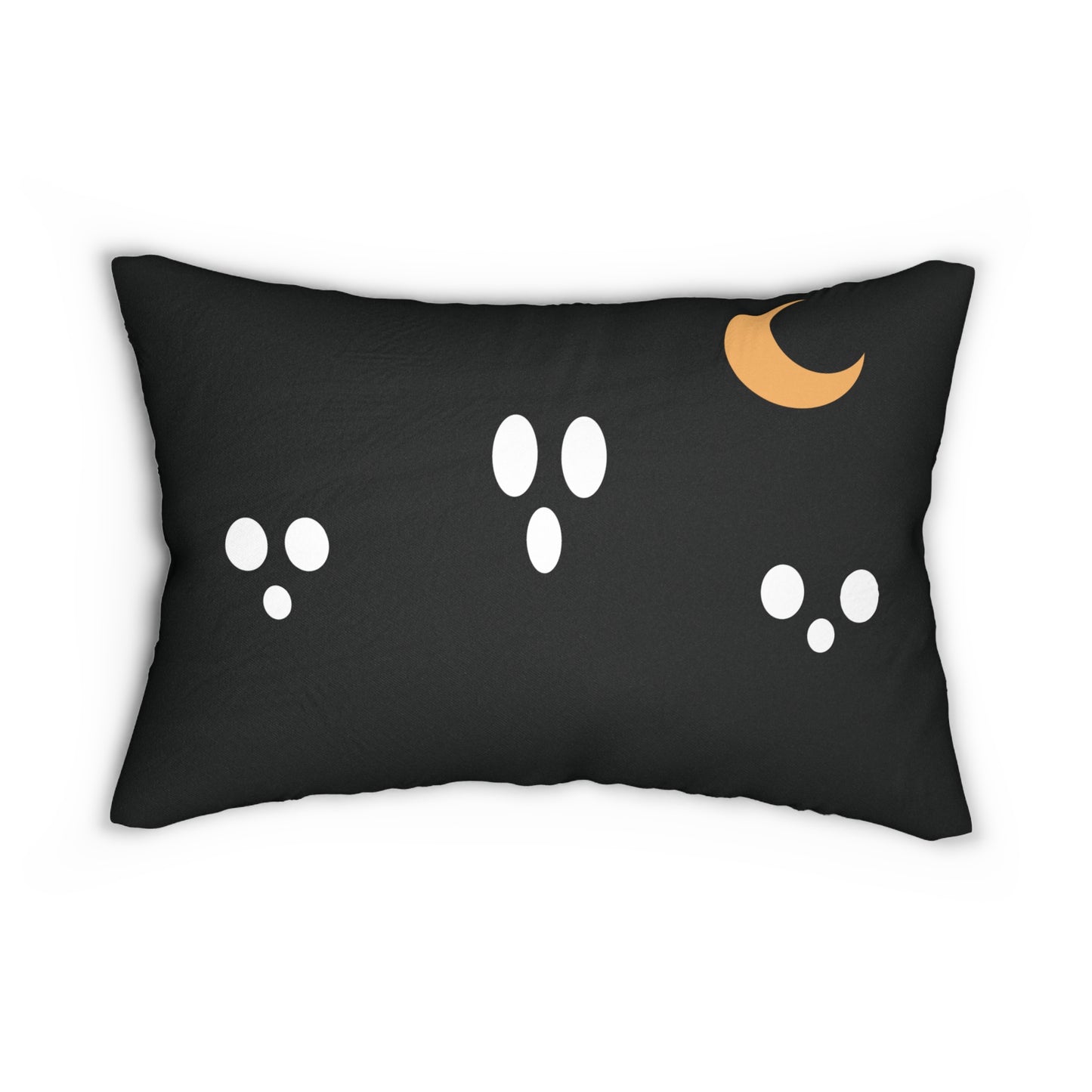 Halloween Spun Polyester Lumbar Pillow, Spooky Home Decor, Trick or Treat Cushion, Pumpkin Pillow, Fall Accent, Ghost Pillow