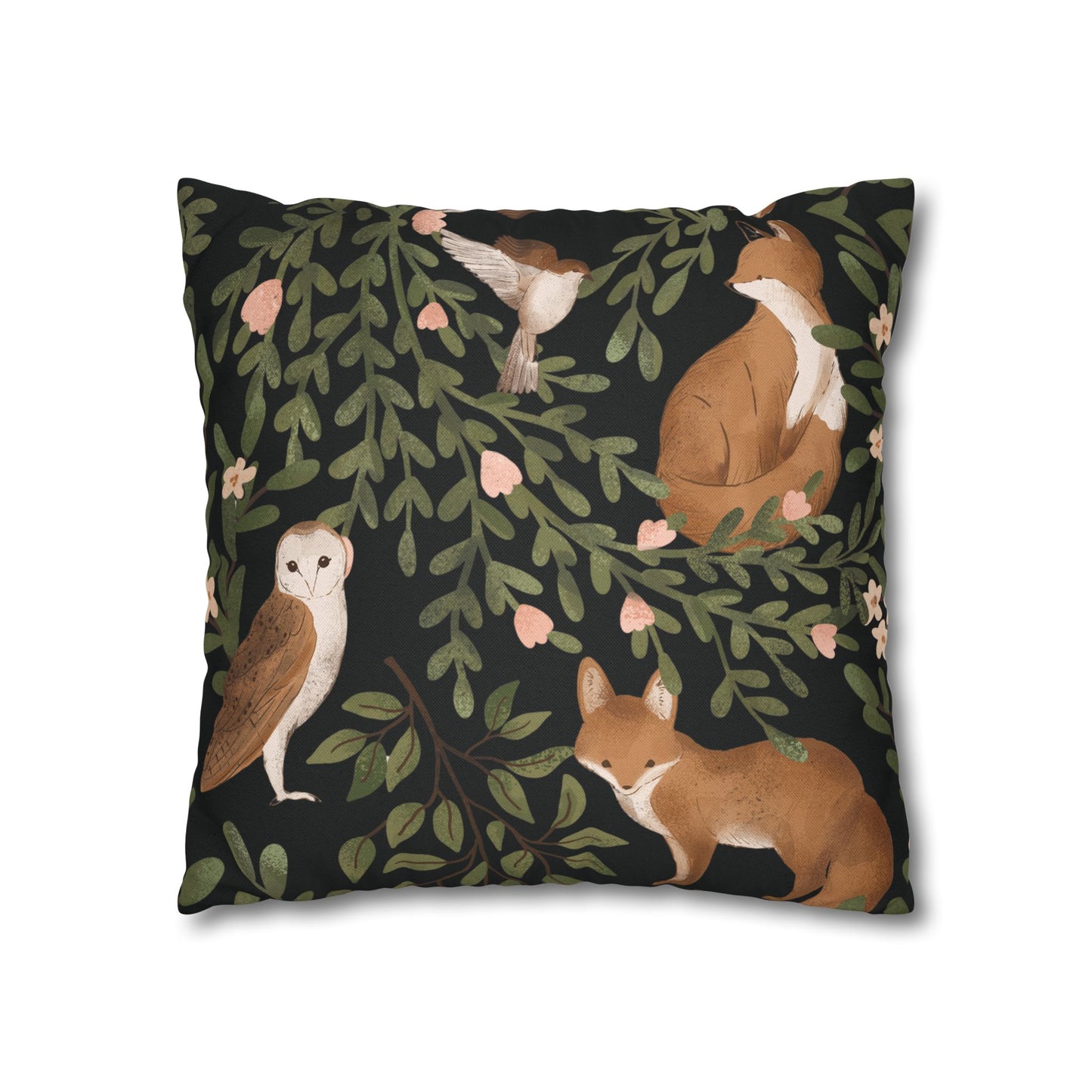 Little Fox & Owl – Woodland Charm Pillow Case