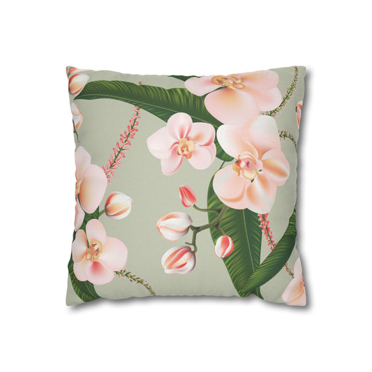 Floral Decorative Pillowcase | Cozy Home Accent, Gift for Flower Lovers, Spring Decor, Tropical Vibes, Easy Home Makeover