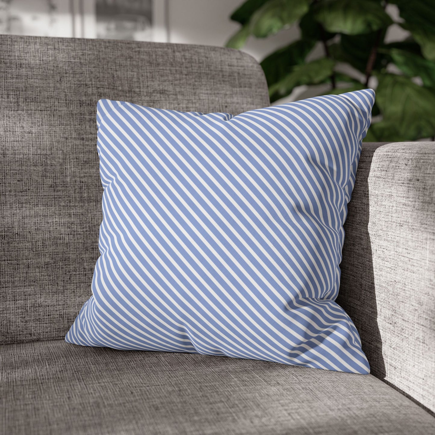 Blue Stripe Decorative Pillowcase, Cozy Throw Cushion Cover for Living Room, Home Decor, Gift for Housewarming, Birthday