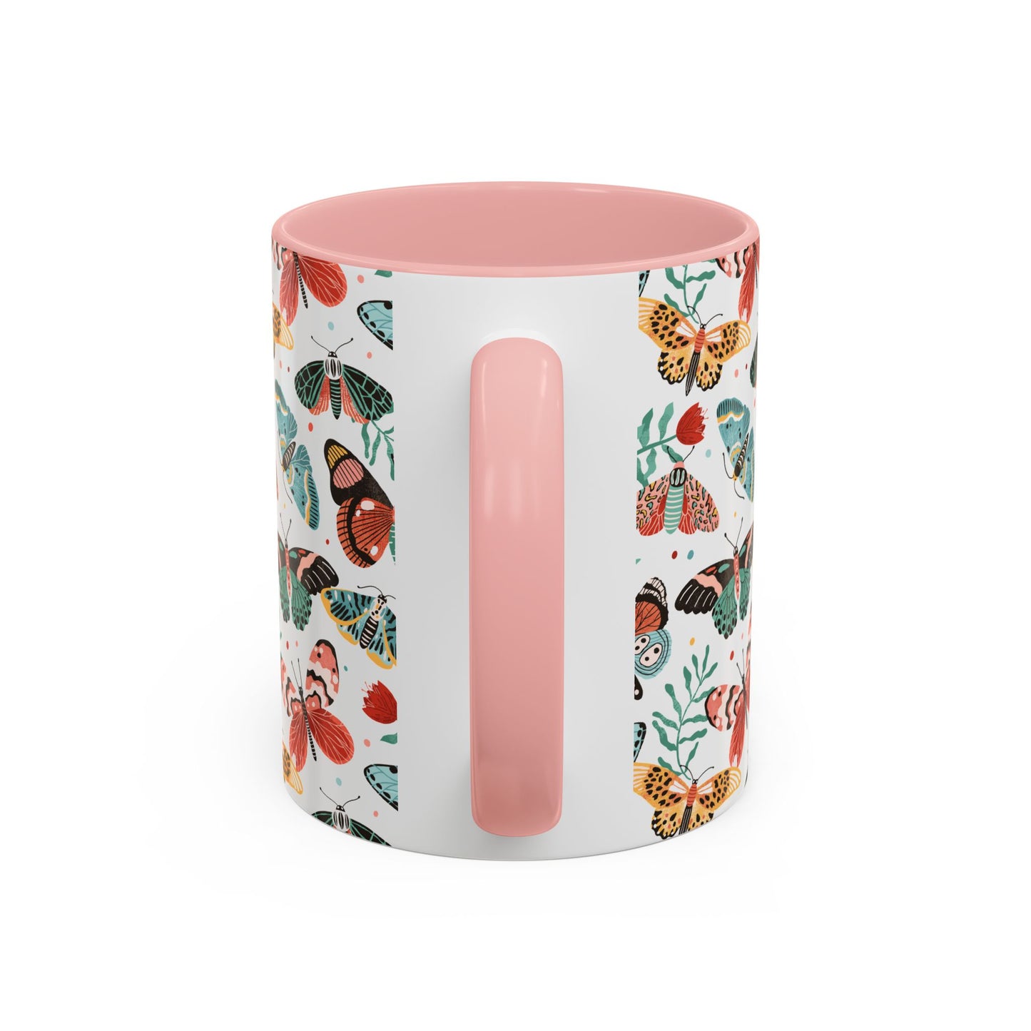 Mug Butterfly Breeze Turquoise and Rich Red
