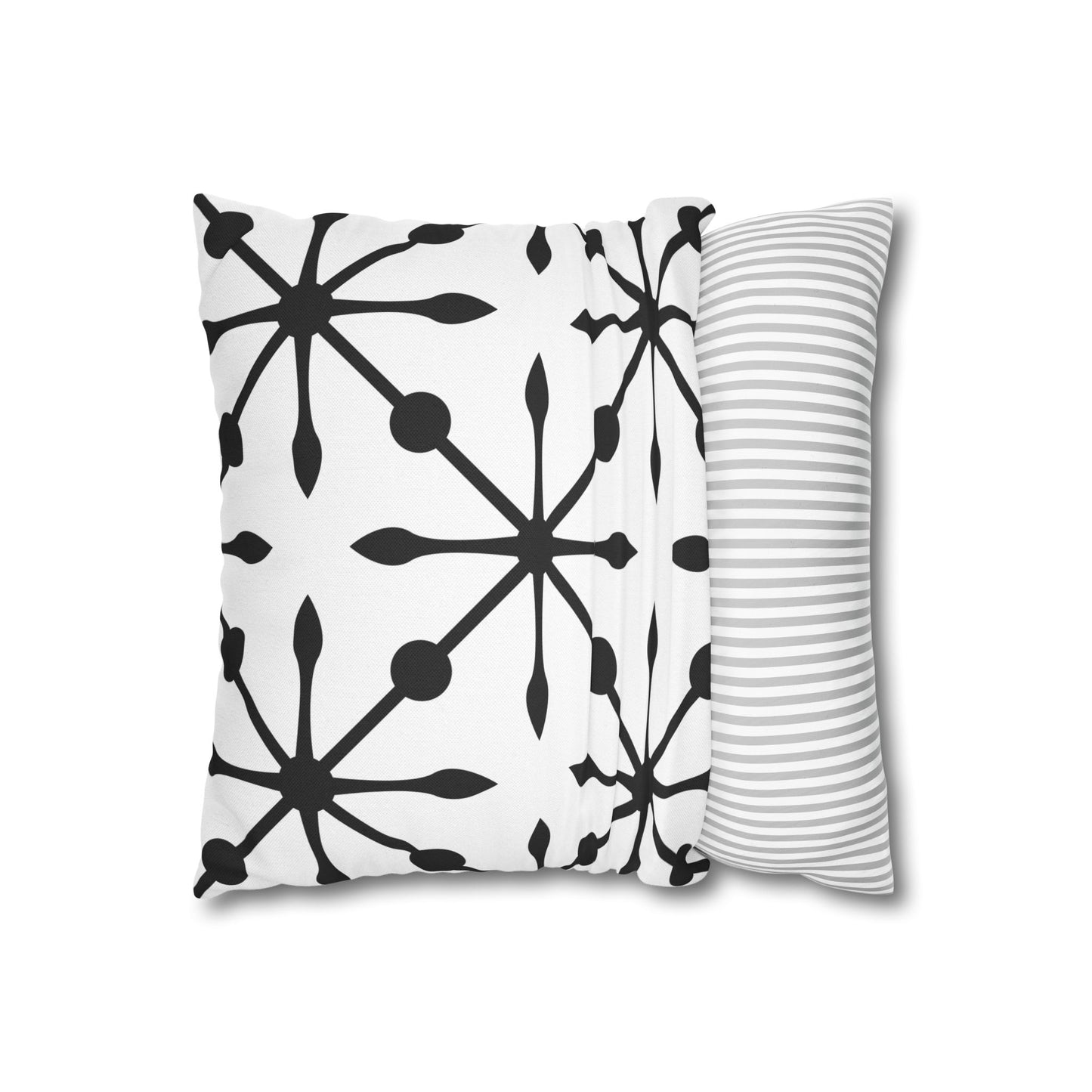 Boho Black and White Butterfly Pillowcase - Decorative Throw Pillow Cover, Home Decor, Gift for Nature Lovers, Modern Cushion, Cozy Vibe