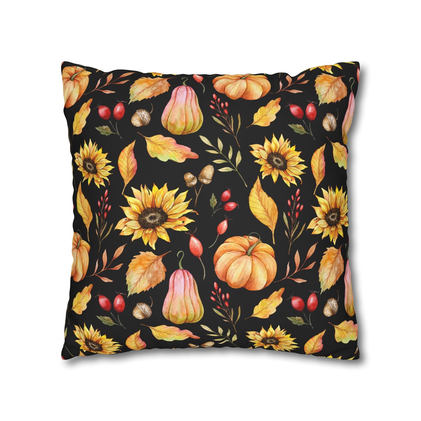 Autumn Floral Pillowcase, Cozy Fall Decor, Pillow Cover for Home, Thanksgiving Gift, Harvest Decor, Couch Throw Pillow