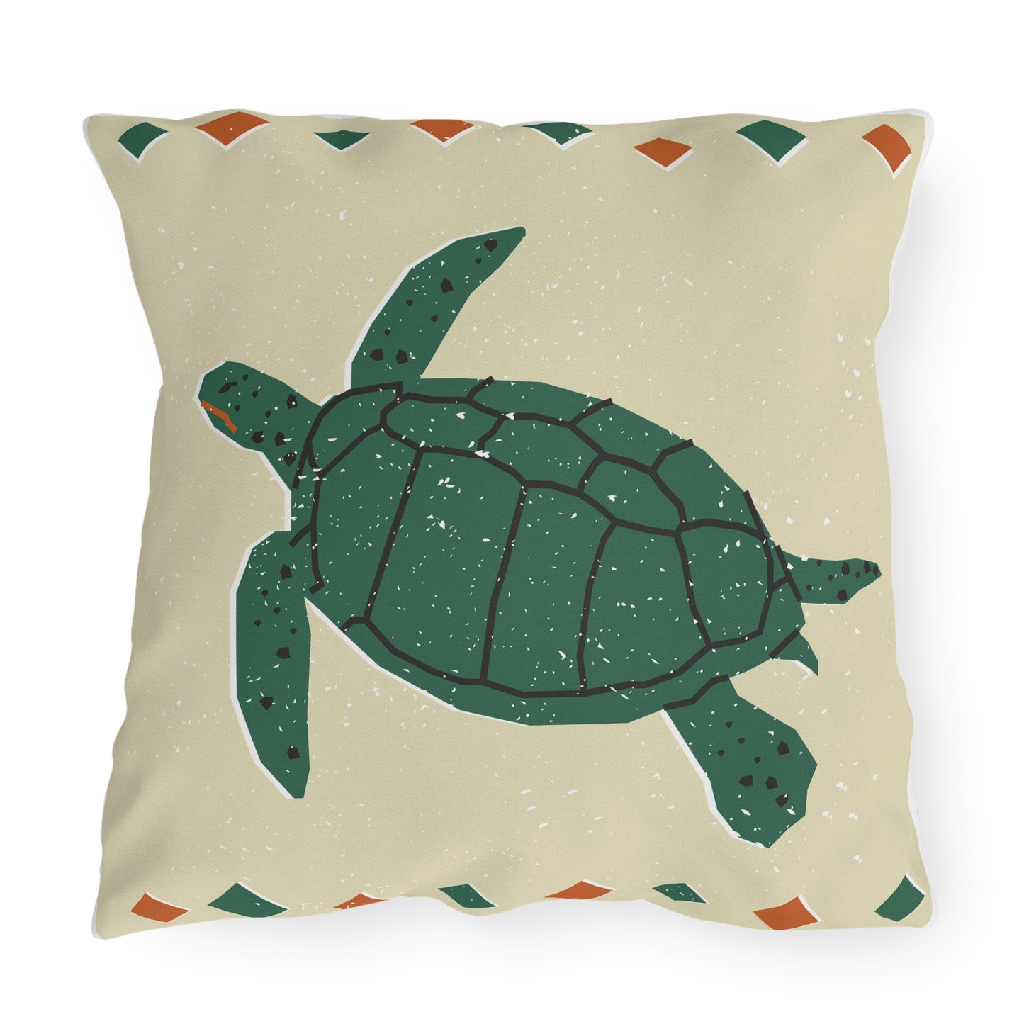 Outdoor Pillows - Rustic and Tribal Sea Turtle Design