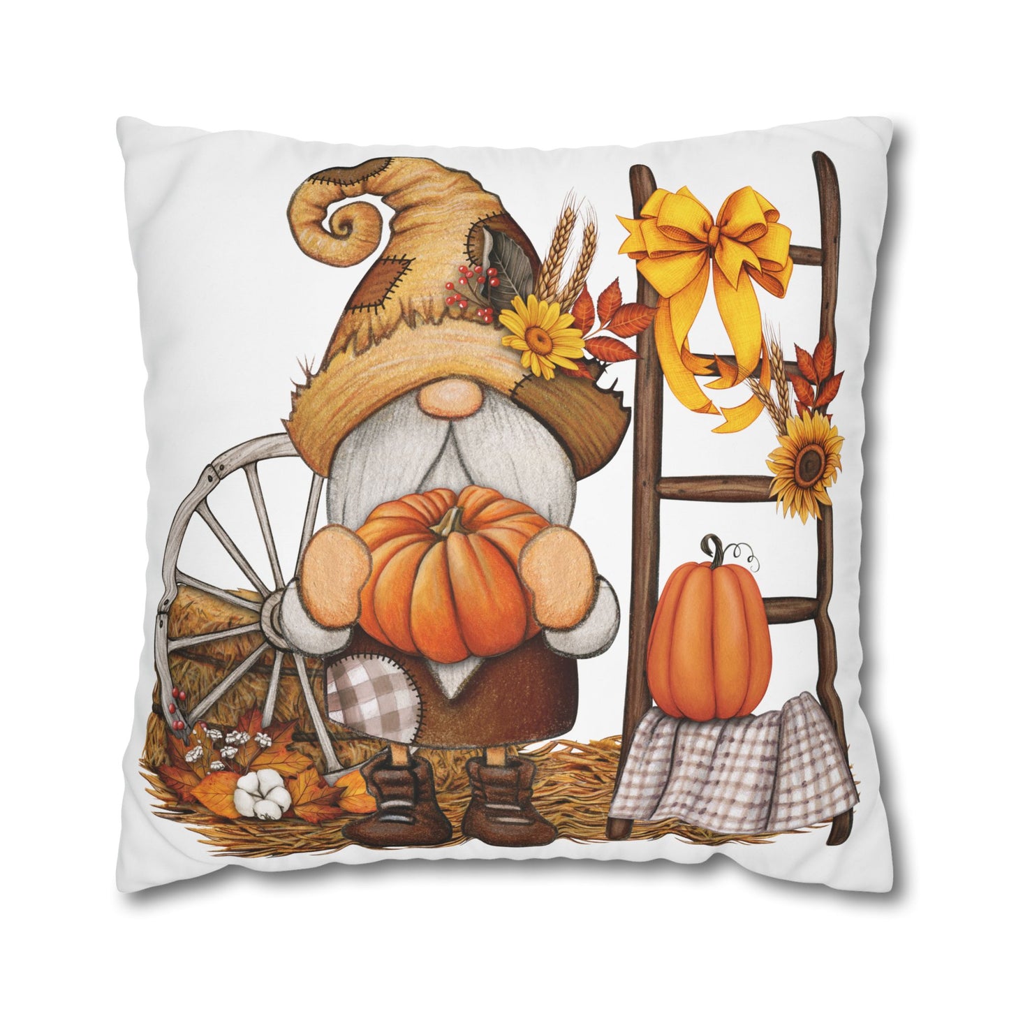 Autumn Gnome Pillowcase, Fall Home Decor, Cozy Throw Pillow Cover, Seasonal Cushion, Thanksgiving Gift Idea, Farmhouse Decor
