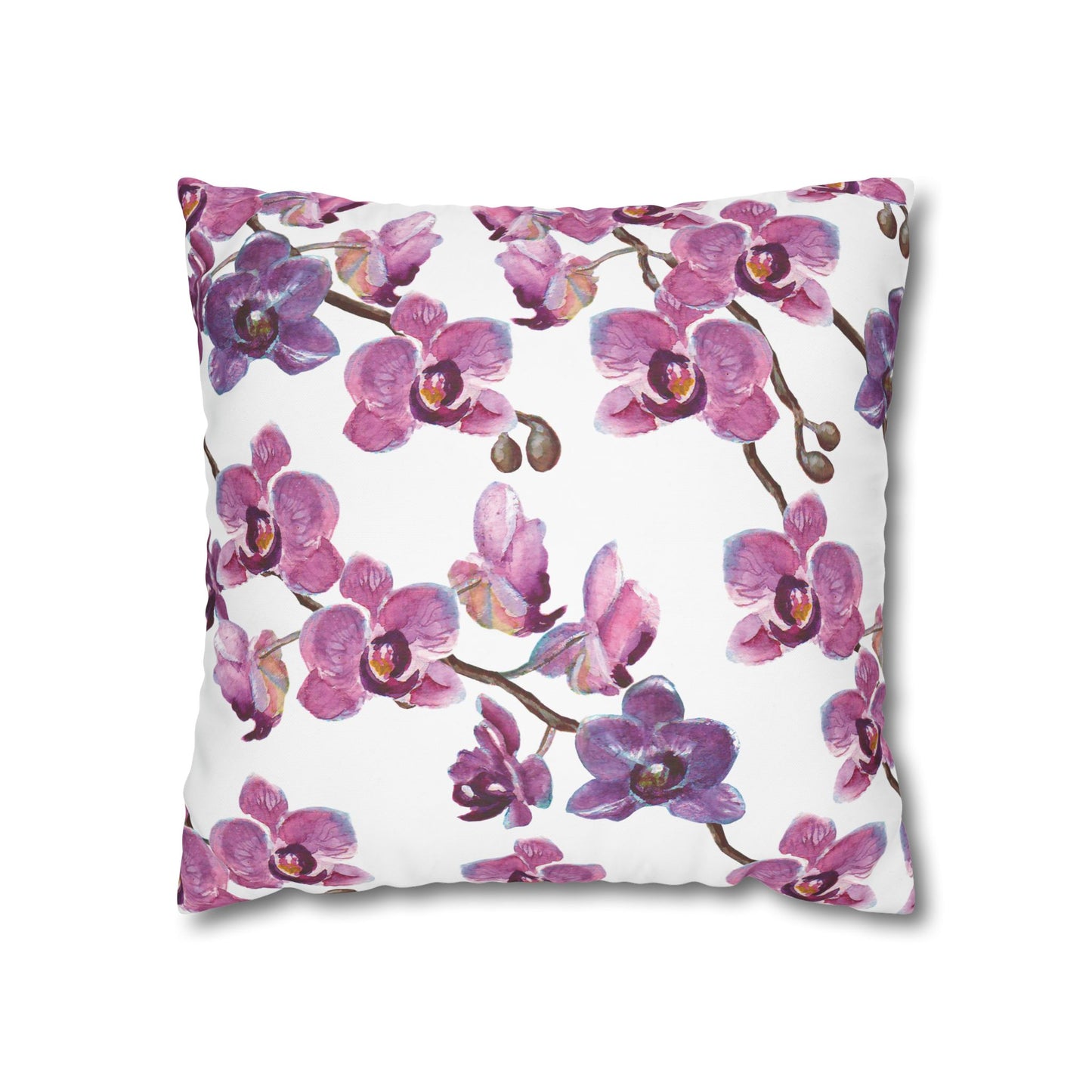 Floral Poly Canvas Pillowcase, Home Decor, Throw Pillow, Wedding Gift, Bedroom Accents, Floral Design Pillow