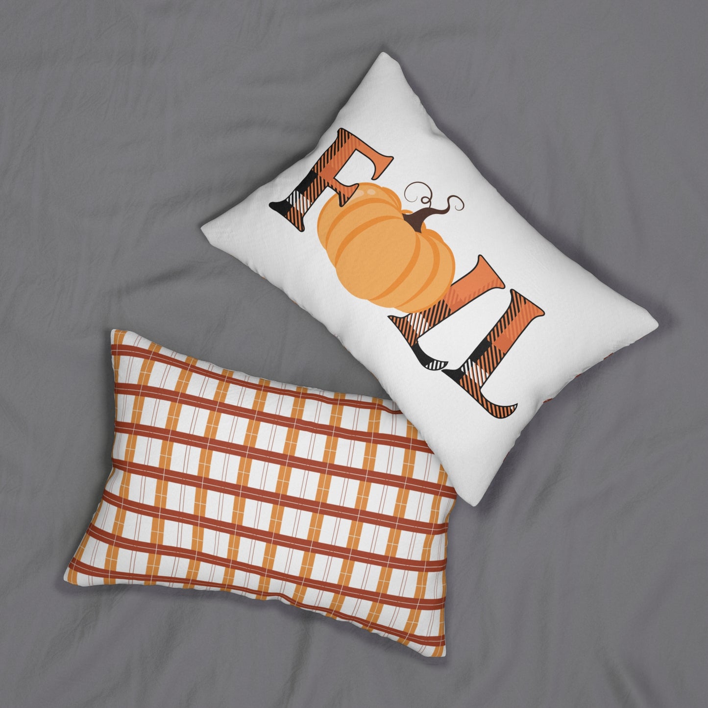 Fall Pumpkin Lumbar Pillow, Cozy Home Decor, Autumn Accent Cushion, Thanksgiving Gift, Seasonal Pillow Decoration, Rustic Farmhouse Style
