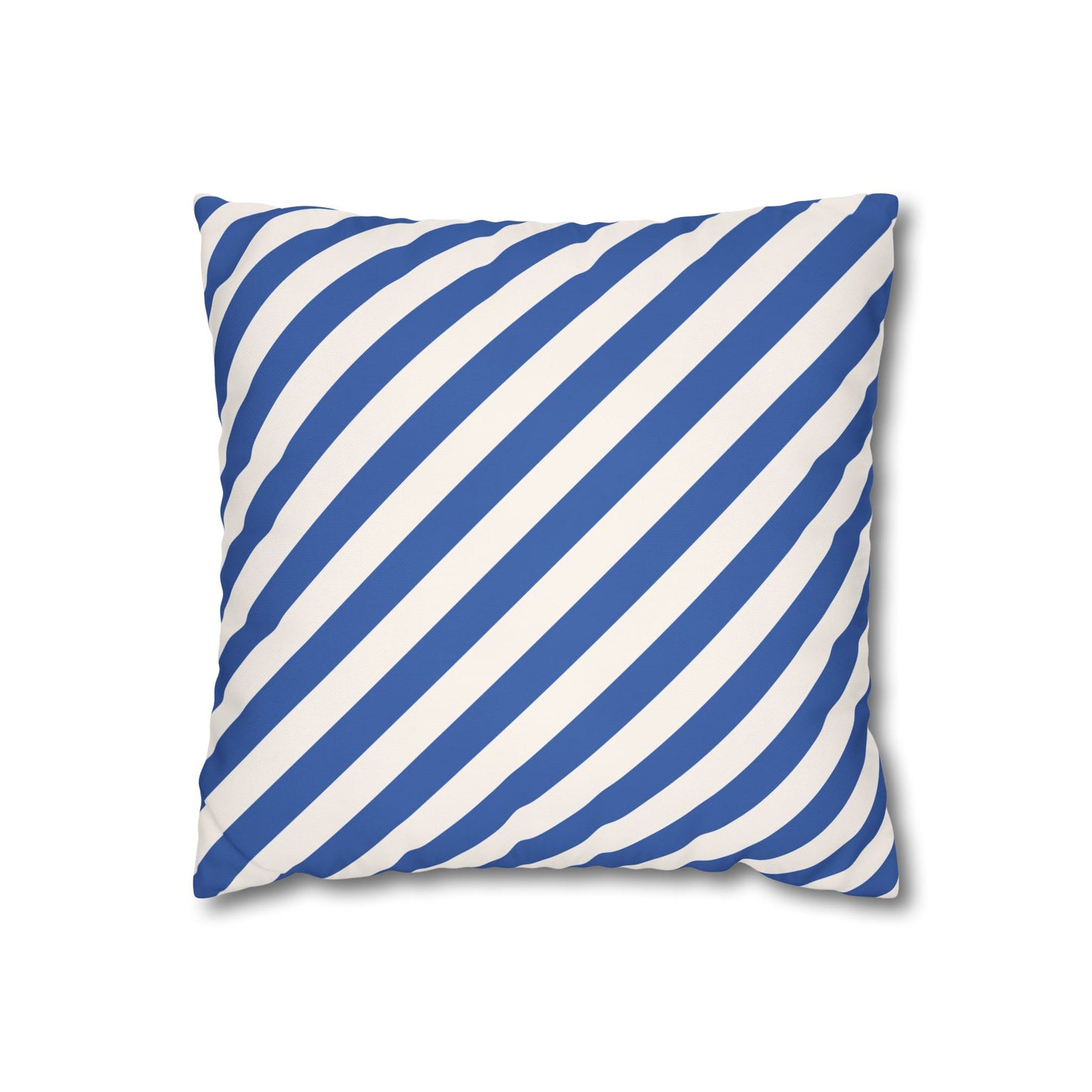 Nautical Striped Pillowcase, Coastal Decor Pillow Cover, Blue and White Throw Pillow, Beach House Accent, Home Gift Idea