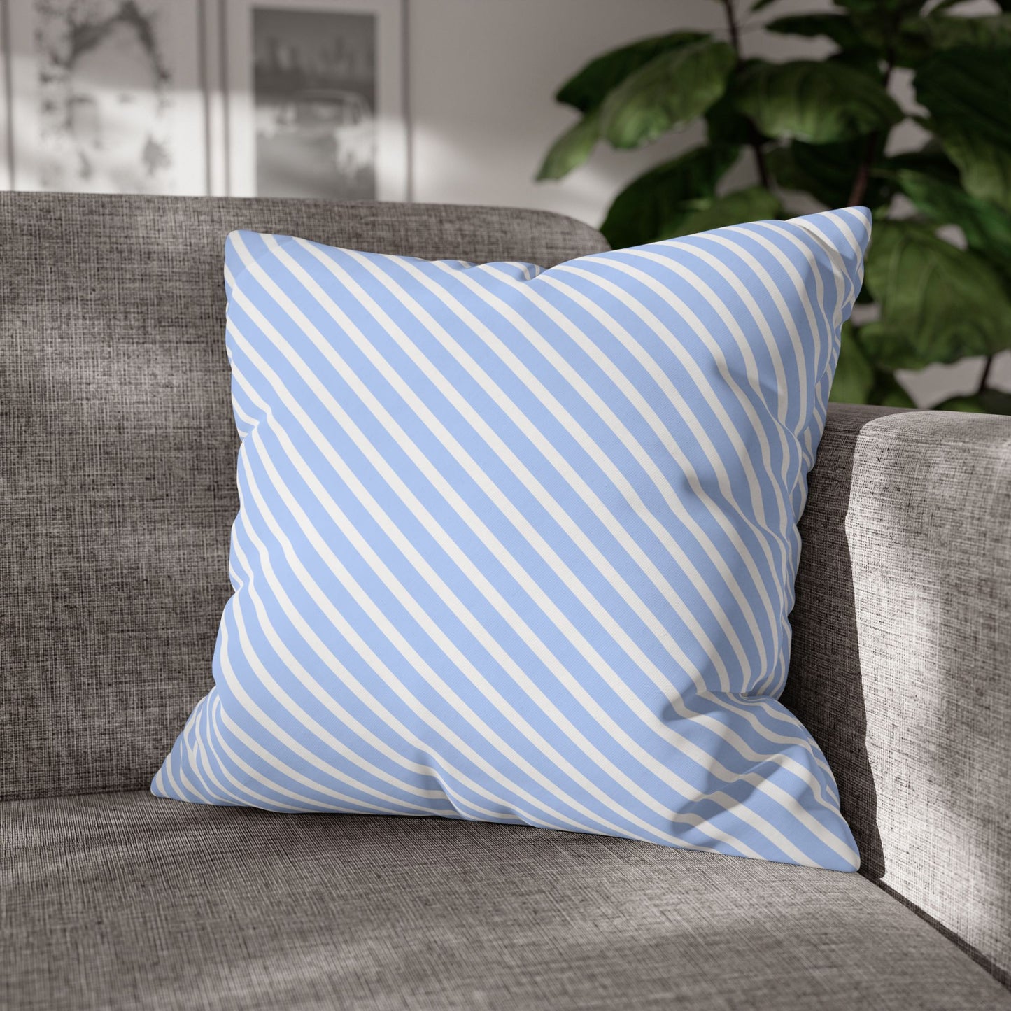 Chic Striped Poly Canvas Pillowcase, Modern Throw Pillow, Cozy Home Decor, Perfect Gift for Housewarming, Nursery, or Holidays