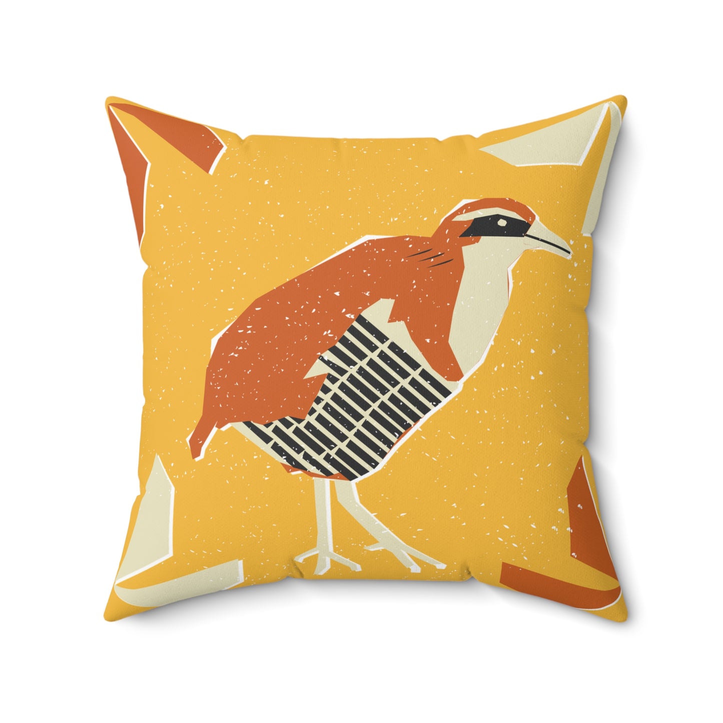 Rustic Tribal Boho Partridge Design Decorative Pillow for Cozy Spaces, Unique Throw Pillow, Home Decor Accent, Gift for Bird Lovers, Modern Patterned Cushion