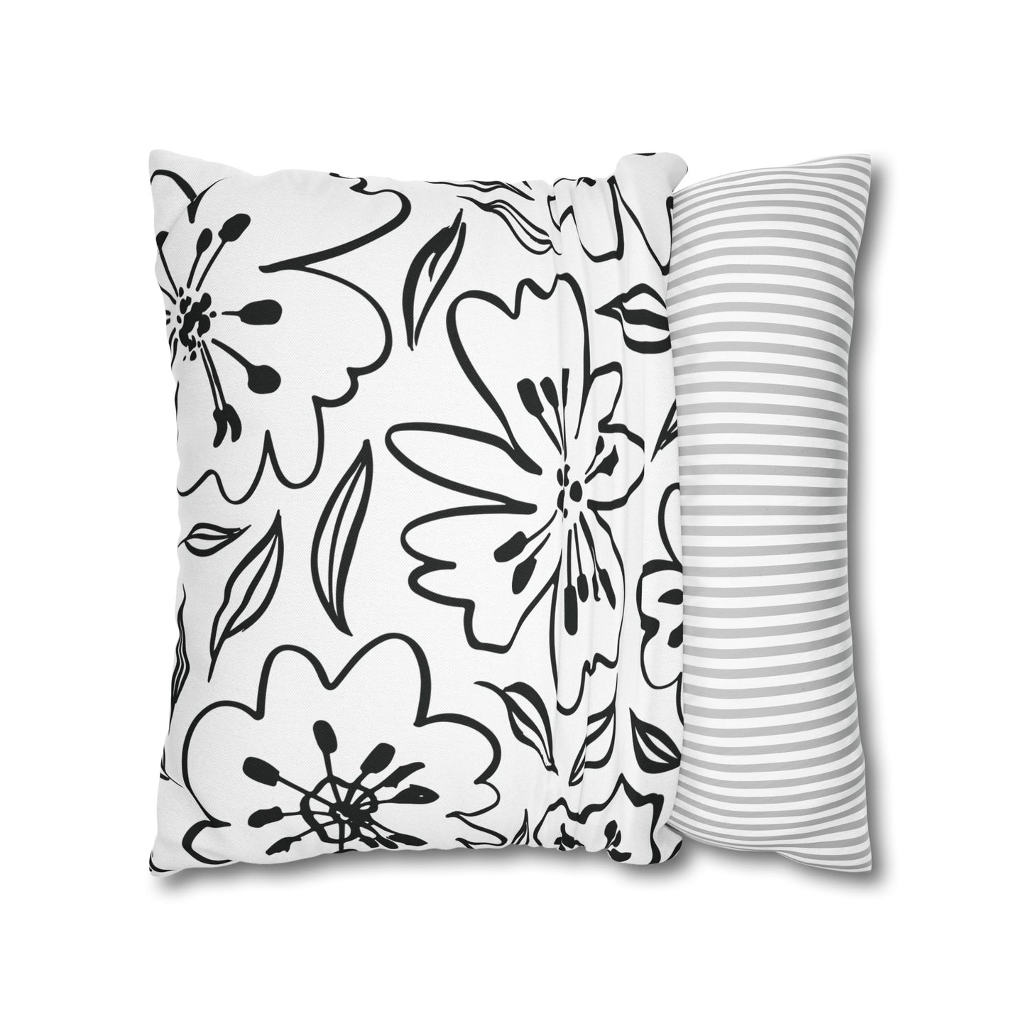 Elegant Black and White Dragonfly Pillowcase, Decorative Throw Pillow Cover, Modern Home Decor, Gift for Nature Lovers, Cozy Living Room Accent