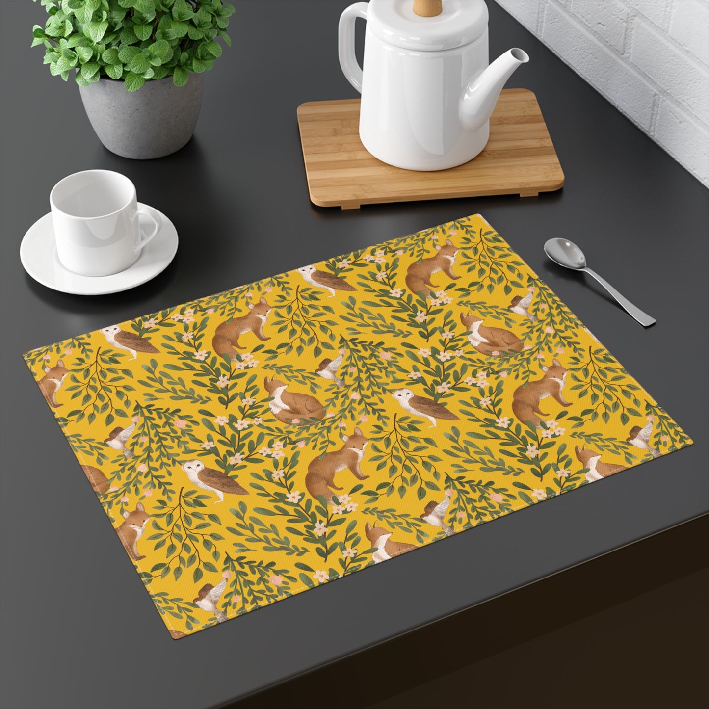 Woodland Charm - Placemat - Sunshine Yellow