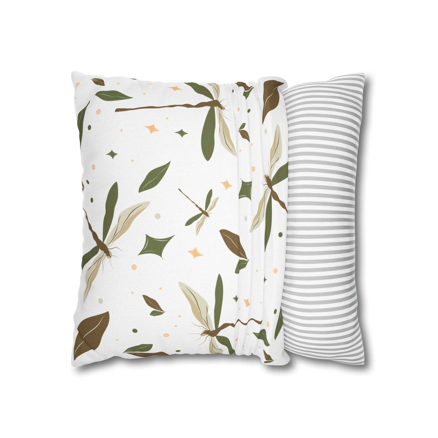 Nature-Inspired Square Pillowcase | Cozy Home Decor, Botanical Throw Pillow, Spring Gift, Living Room Accent, Floral Cushion Cover