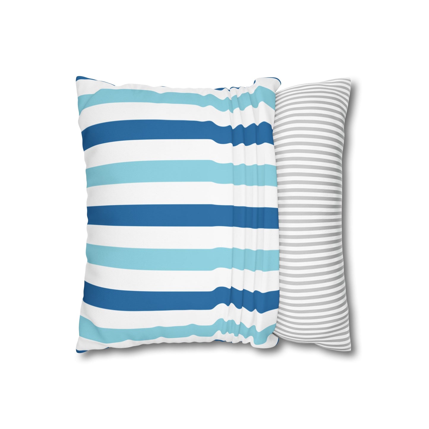 Coastal Striped Pillowcase, Beach Decor, Nautical Home Accessories, Throw Pillow Cover, Living Room Cushion Cover