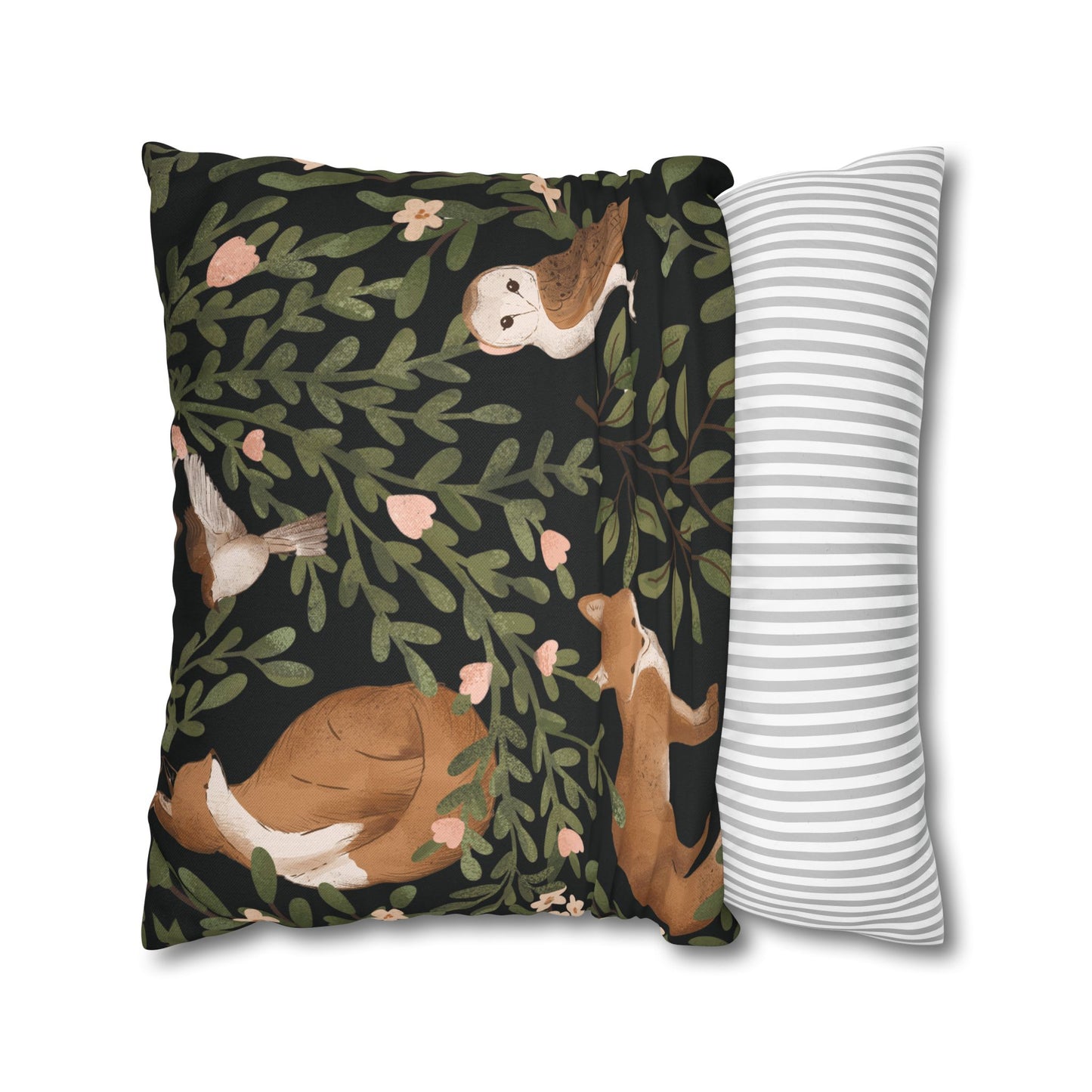 Little Fox & Owl – Woodland Charm Pillow Case