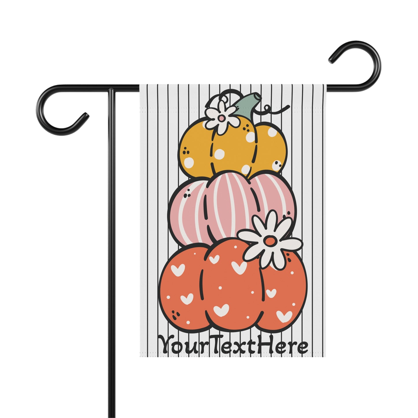 Garden Banner, Fall Pumpkin Decoration, Personalized Garden Flag, Outdoor Home Decor, Autumn Harvest Yard Sign, Custom Name Garden Sign
