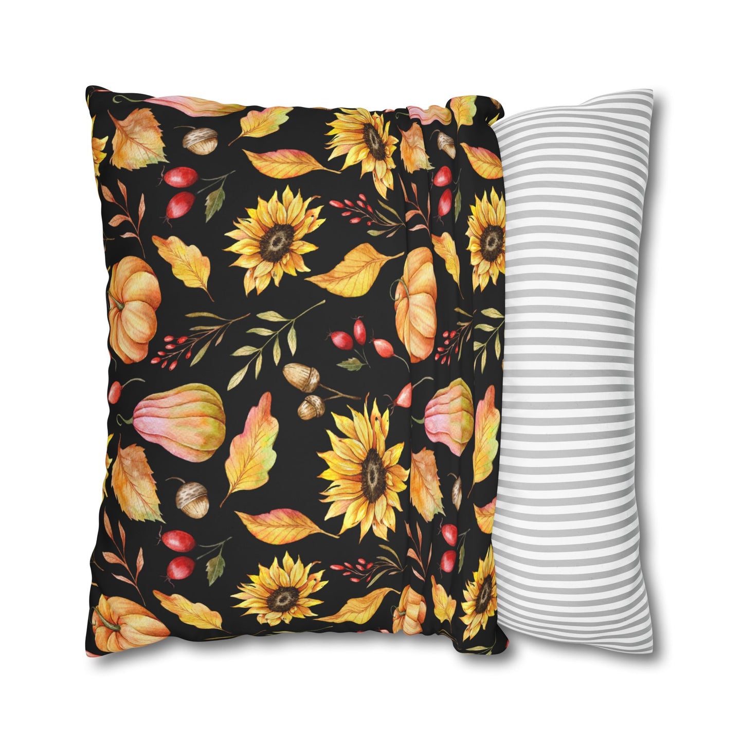 Autumn Floral Pillowcase, Cozy Fall Decor, Pillow Cover for Home, Thanksgiving Gift, Harvest Decor, Couch Throw Pillow