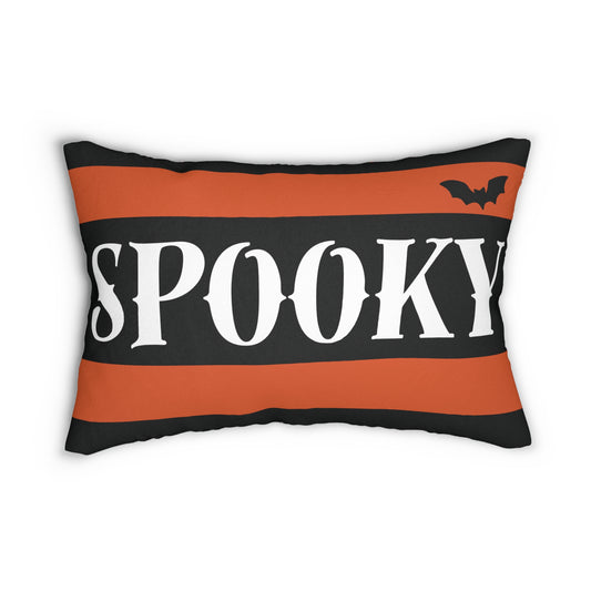 Halloween Lumbar Pillow, Spooky Home Decor, Fall Cushion, Festival Accent, Halloween Gift, Pumpkin Pillow