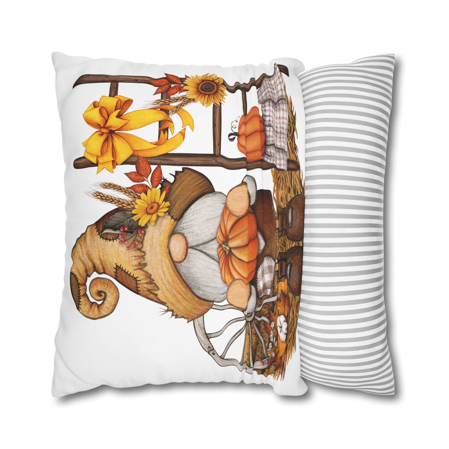 Autumn Gnome Pillowcase, Fall Home Decor, Cozy Throw Pillow Cover, Seasonal Cushion, Thanksgiving Gift Idea, Farmhouse Decor
