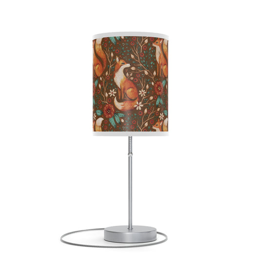Whimsical Fox Floral Table Lamp - Stylish Decorative Lighting for Cozy Spaces - Mocha