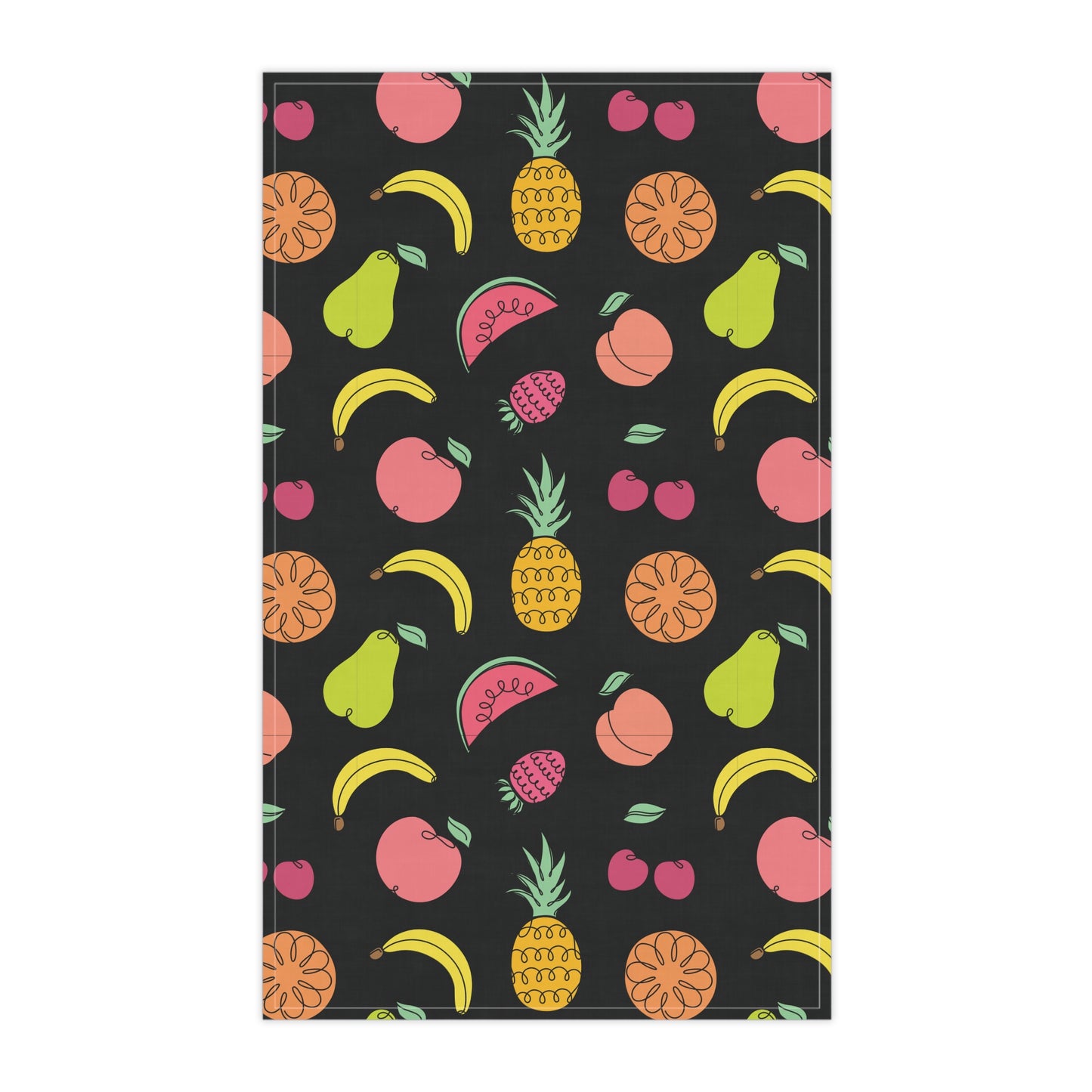Fruitful Whimsy: A Tea Towel Delight - Black - FWTT