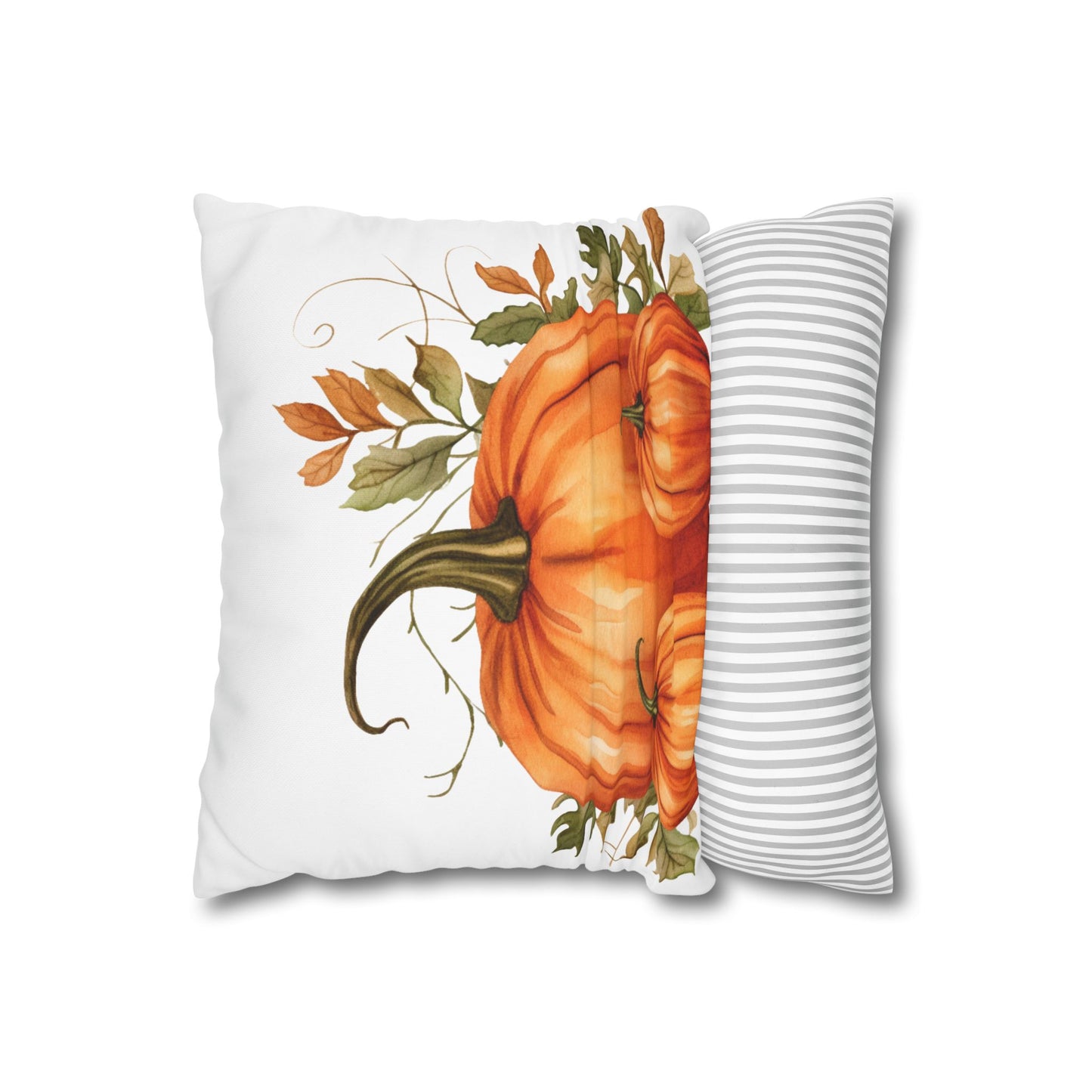 Autumn Pumpkin Canvas Pillowcase, Fall Decor, Cozy Home Accents, Seasonal Cushion, Harvest Celebration Pillow