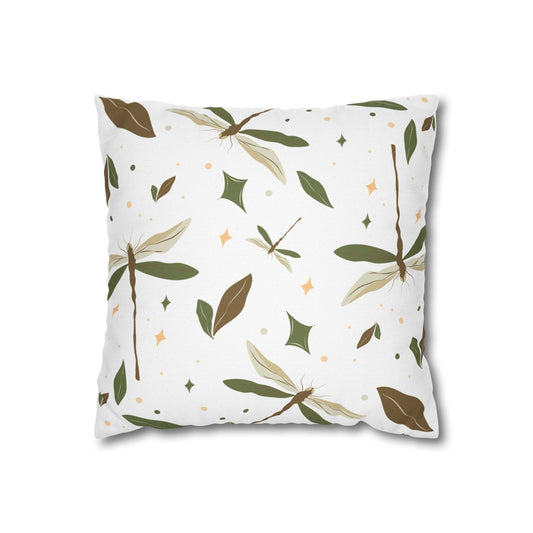 Nature-Inspired Square Pillowcase | Cozy Home Decor, Botanical Throw Pillow, Spring Gift, Living Room Accent, Floral Cushion Cover