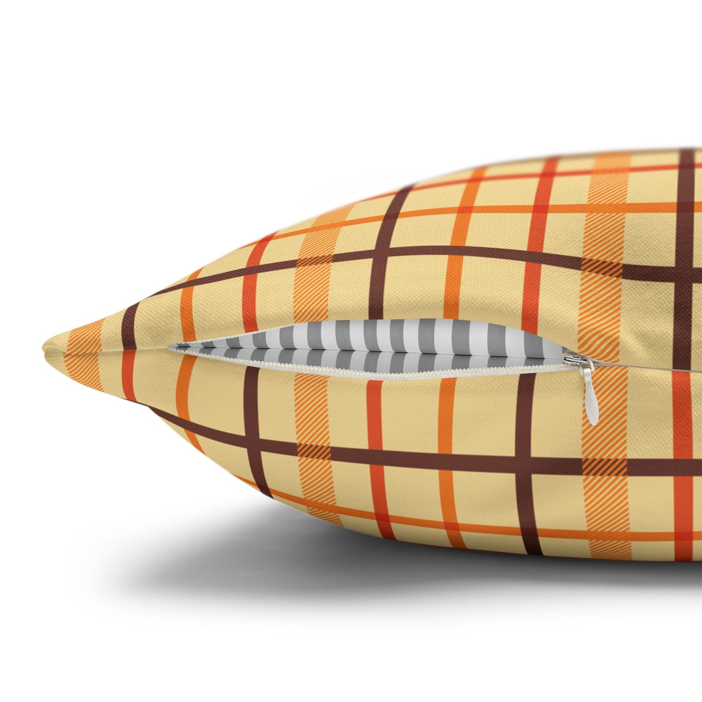 Autumn Plaid Pillowcase, Cozy Home Decor, Gift for Fall, Decorative Cushion Cover, Plaid Throw Pillow, Seasonal Home Accents