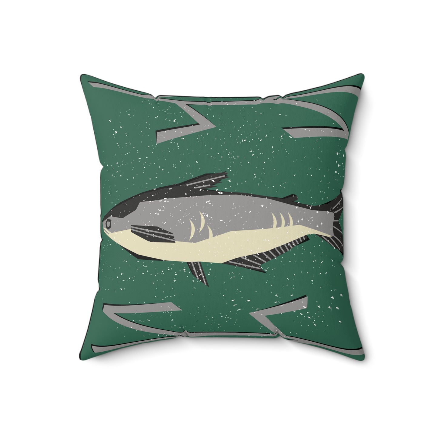 Rustic Tribal Fish Print Design Pillow, Coastal Home Decor, Boho, Nautical Accent Cushions, Beach House Decor, Unique [...]