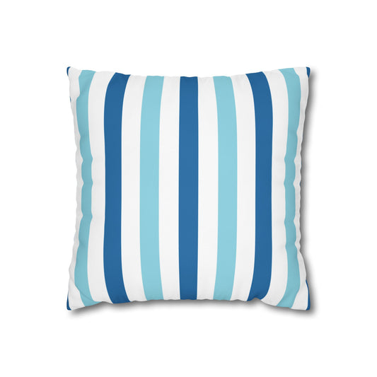 Coastal Striped Pillowcase, Beach Decor, Nautical Home Accessories, Throw Pillow Cover, Living Room Cushion Cover