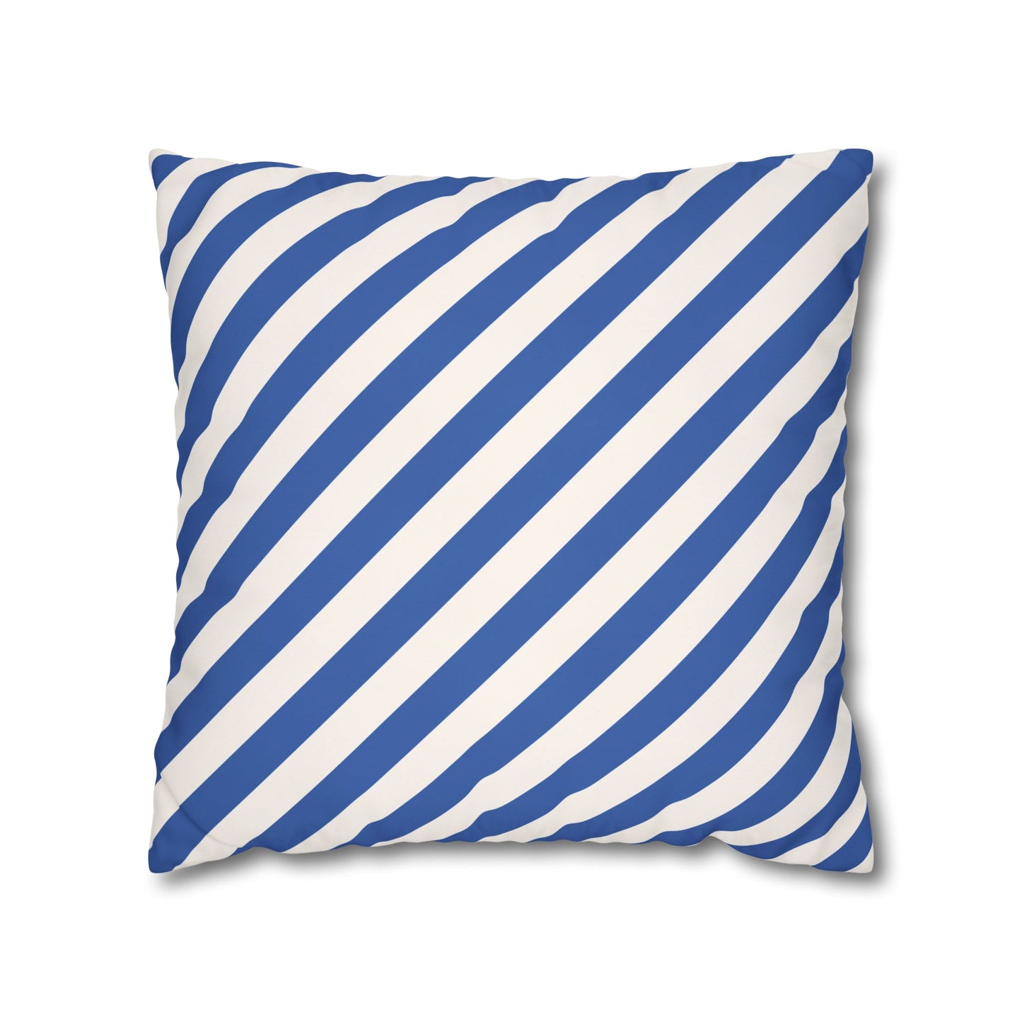 Nautical Striped Pillowcase, Coastal Decor Pillow Cover, Blue and White Throw Pillow, Beach House Accent, Home Gift Idea